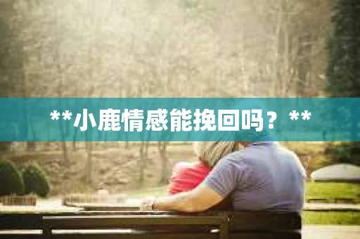 **小鹿情感能挽回吗？**