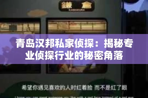 青岛汉邦私家侦探：揭秘专业侦探行业的秘密角落