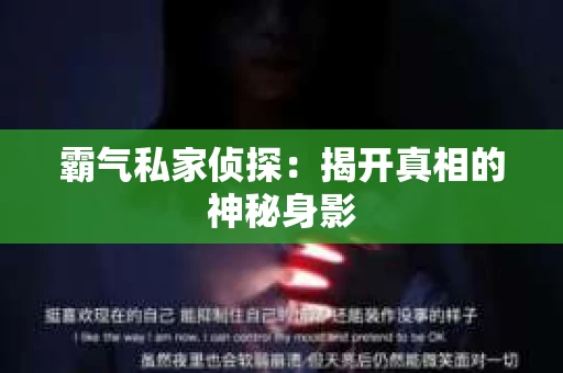 霸气私家侦探：揭开真相的神秘身影