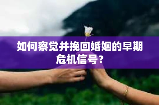 如何察觉并挽回婚姻的早期危机信号? 如何察觉并挽回婚姻的早期危机信号?