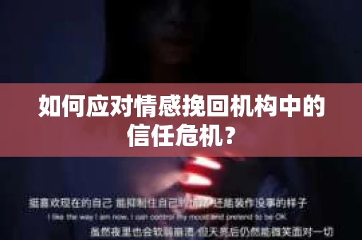 如何应对情感挽回机构中的信任危机？