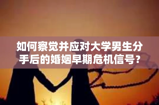 如何察觉并应对大学男生分手后的婚姻早期危机信号？