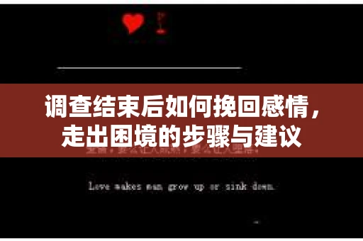 调查结束后如何挽回感情，走出困境的步骤与建议